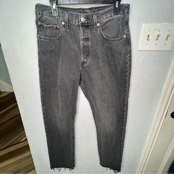 LEVI'S 501 '93 Relaxed Original Stonewash Faded Black Men’s Jeans Sz 30X30 - Picture 2 of 11